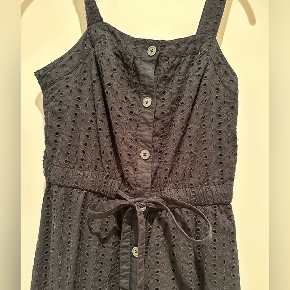 Black GAP Eyelet MIDI Dress - Picture 1 of 5